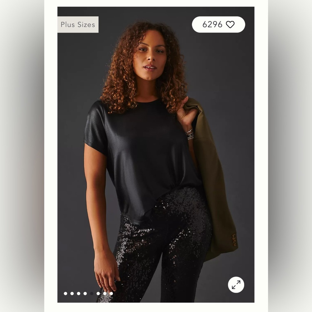 Shimmery Black Women's Top